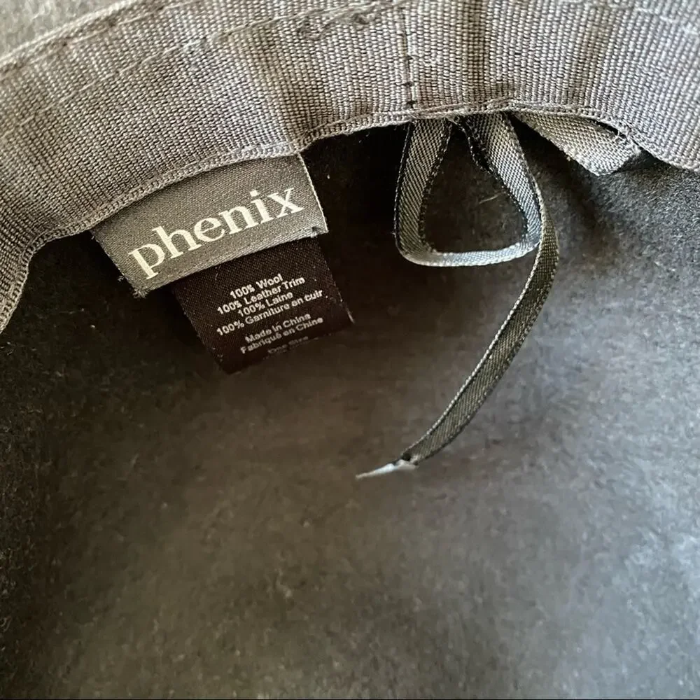 Phenix Nordstrom Wool Felt Floppy Black Hat One Size